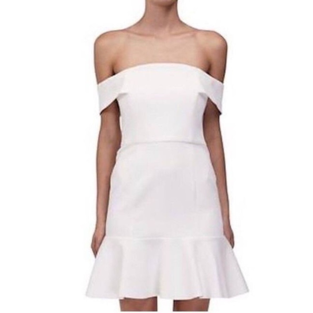 NWT N / Nicholas Off Shoulder Ponti Mini Dress Sz. 0